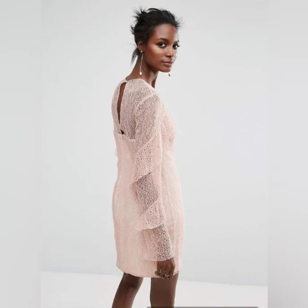 KEEPSAKE the Label Blush Lace Long Sleeve Dress - Picture 5 of 6